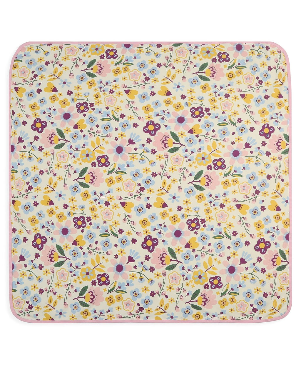 100% Cotton Interlock Baby Wrapper Floral Print & Pink Pack of 2