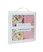 100% Cotton Interlock Baby Wrapper Floral Print & Pink Pack of 2