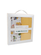 3 in 1 Muslin Swaddle Wrapper Pack of 2 (Size 41x41 Inches) Barnyard Print & Yellow