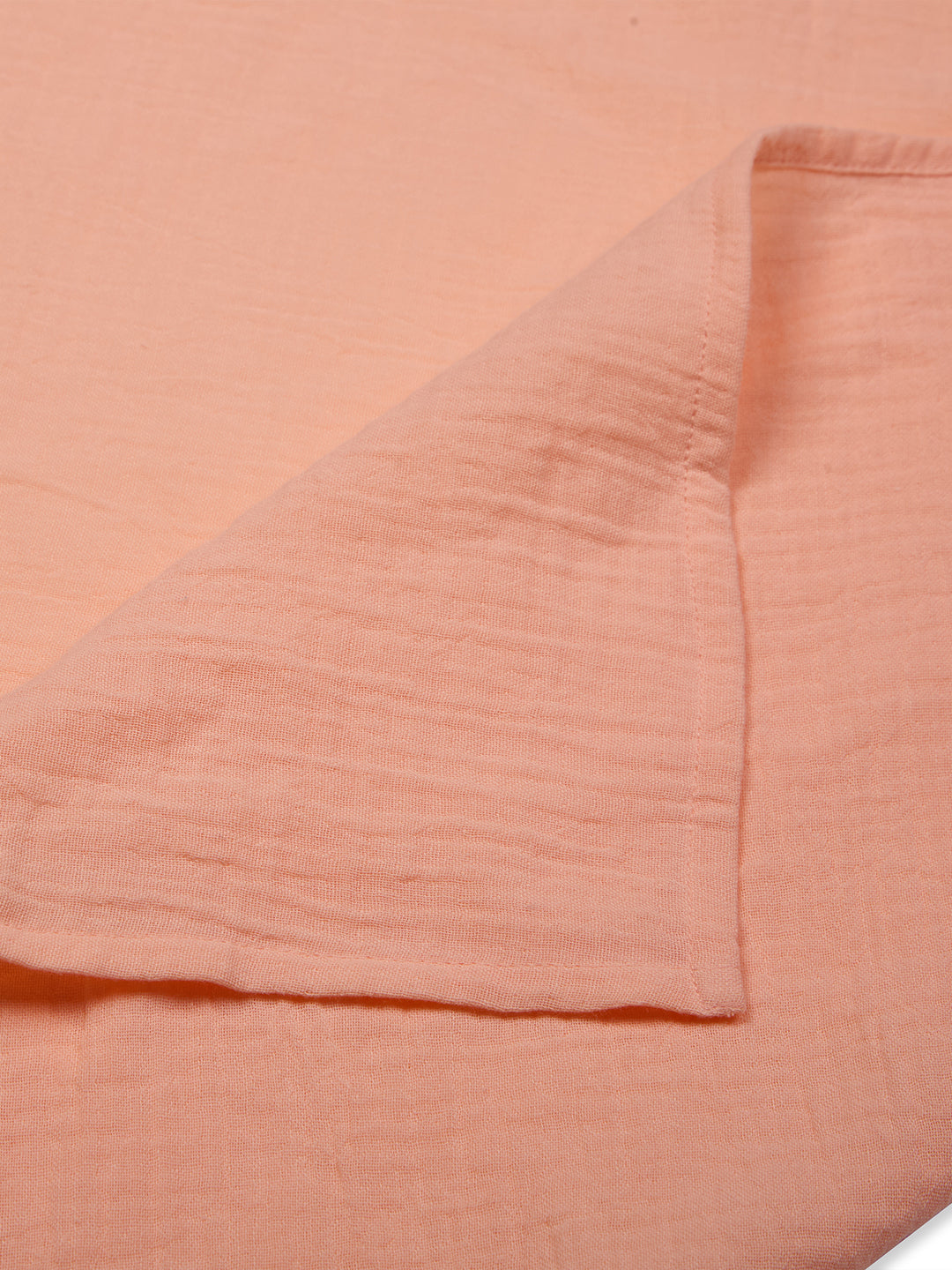 3 in 1 Muslin Swaddle Wrapper Pack of 2 (Size 41x41 Inches) Butterfly Print & Peach