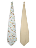 3 in 1 Muslin Swaddle Wrapper Pack of 2 (Size 41x41 Inches) Woodland Wonders Print & Oatmeal