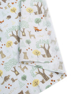 3 in 1 Muslin Swaddle Wrapper Pack of 2 (Size 41x41 Inches) Woodland Wonders Print & Oatmeal