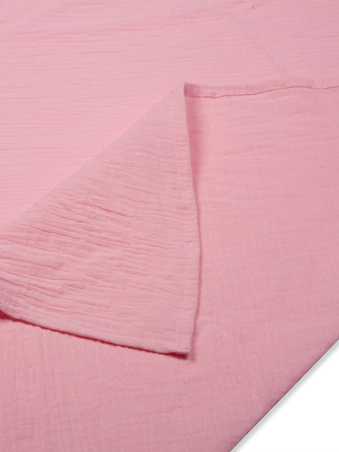 3 in 1 Muslin Swaddle Wrapper Pack of 2 (Size 41x41 Inches) Tea Rose Print & Pink