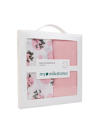 3 in 1 Muslin Swaddle Wrapper Pack of 2 (Size 41x41 Inches) Tea Rose Print & Pink