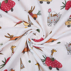 100% Premium Cotton 4 Layered Baby Muslin Blanket Racing Car Print - Yellow - (43x43 Inches)