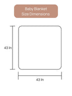 100% Premium Cotton 6 Layered Baby Muslin Blanket Butterfly Print & Peach - (43x43 Inches)