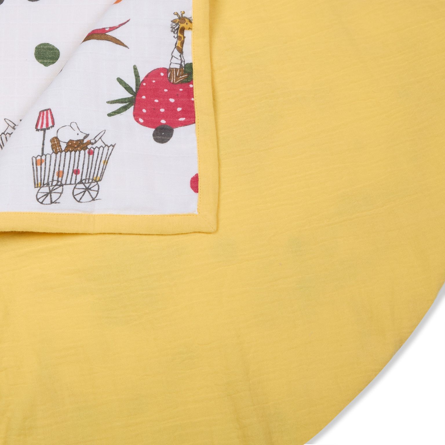 100% Premium Cotton 6 Layered Baby Muslin Blanket Racing Car Print & Yellow - (43x43 Inches)