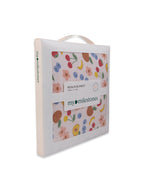 100% Premium Cotton 6 Layered Baby Muslin Blanket Fruit Print & Peach - (43x43 Inches)