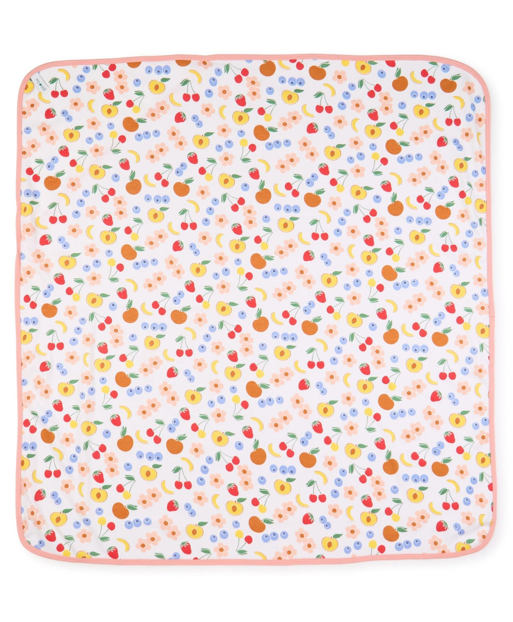 100% Cotton Interlock Hooded Baby Wrapper Fruit Print & Peach Pack of 2
