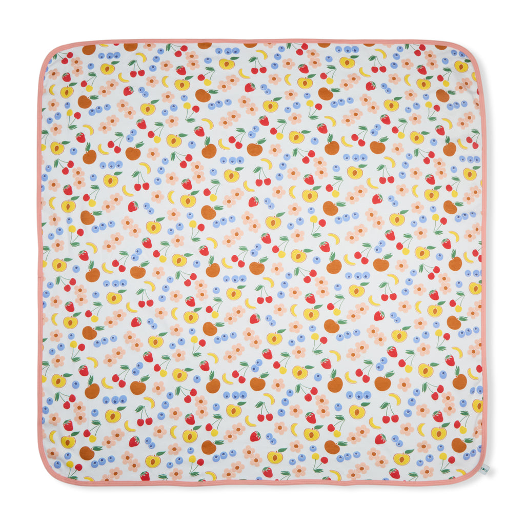 100% Cotton Interlock Baby Wrapper Fruit Print & Peach Pack of 2