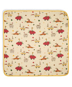 100% Cotton Interlock Baby Wrapper Animal Print & Yellow Pack of 2