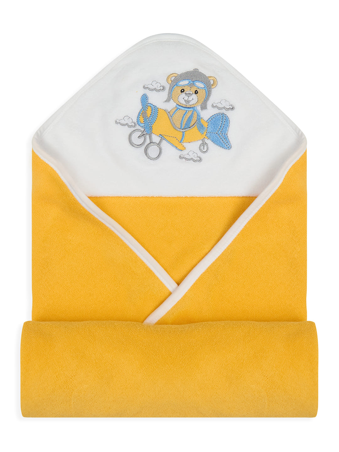 Premium Hooded Towel Aviator Benny Embroidery Solid Pattern - Samoan Sun