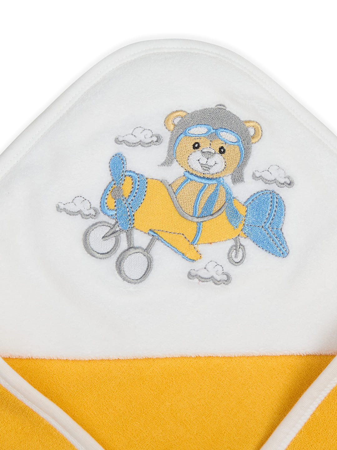 Premium Hooded Towel Aviator Benny Embroidery Solid Pattern - Samoan Sun