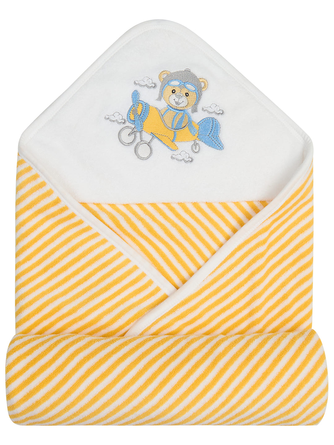 Premium Hooded Towels Aviator Benny Embroidery Stripes Pattern - Samoan Sun