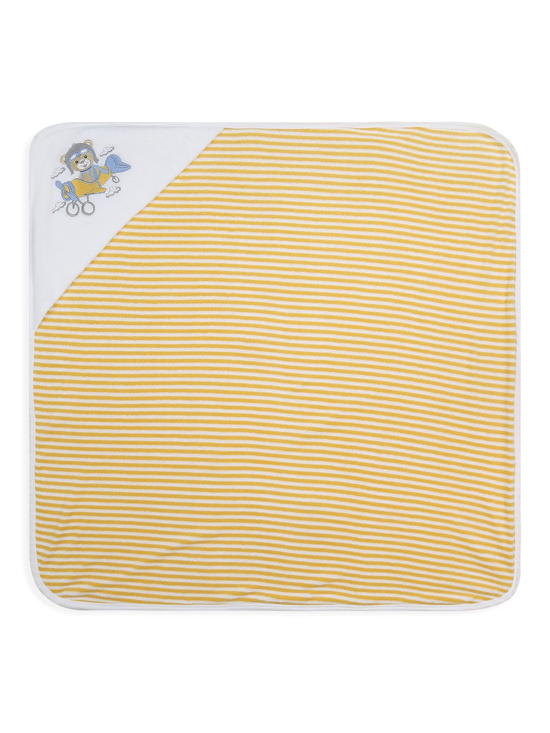 Premium Hooded Towels Aviator Benny Embroidery Stripes Pattern - Samoan Sun