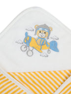 Premium Hooded Towels Aviator Benny Embroidery Stripes Pattern - Samoan Sun
