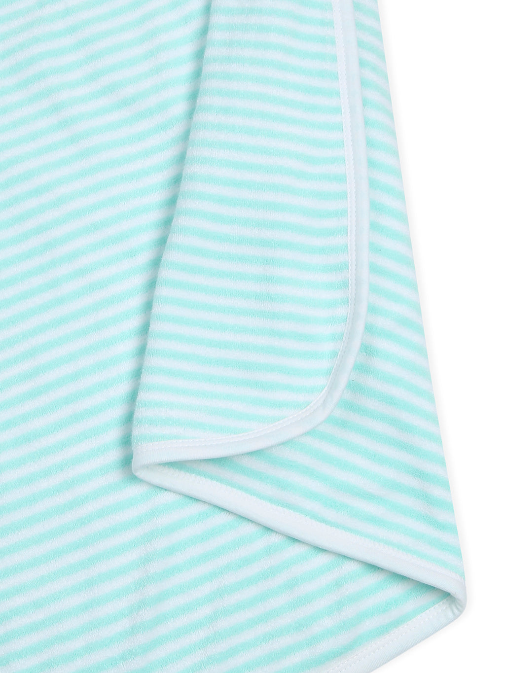 Premium Hooded Towels Luna Balloon & Trunky Embroidery Stripes Pattern - Blue Tint