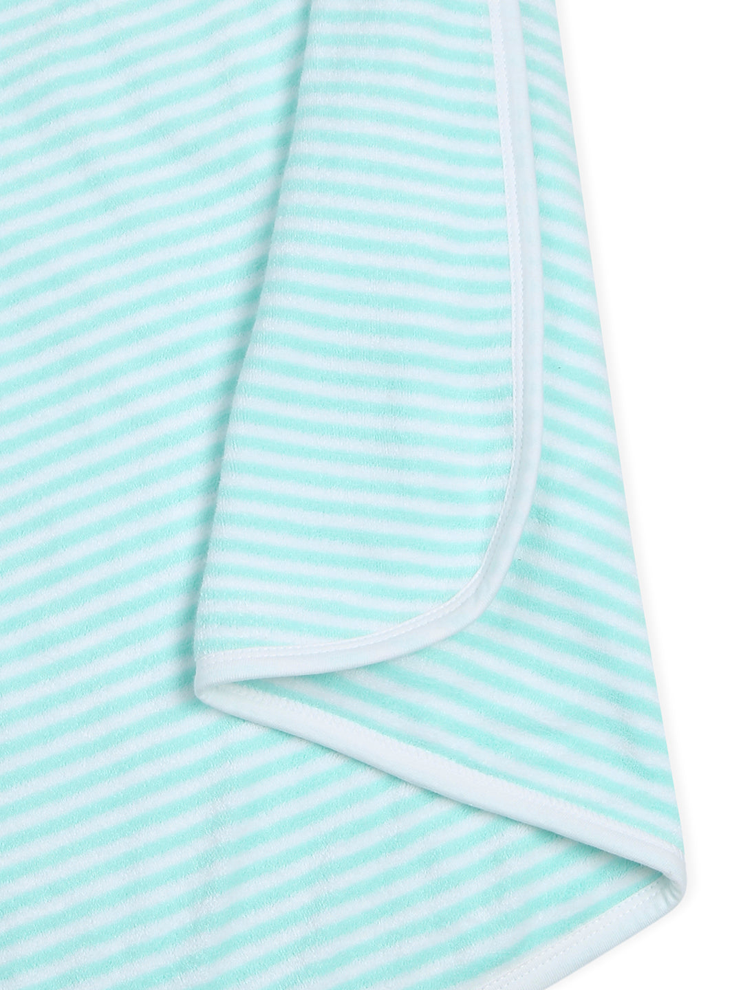 Premium Hooded Towels Luna Balloon & Trunky Embroidery Stripes Pattern - Blue Tint