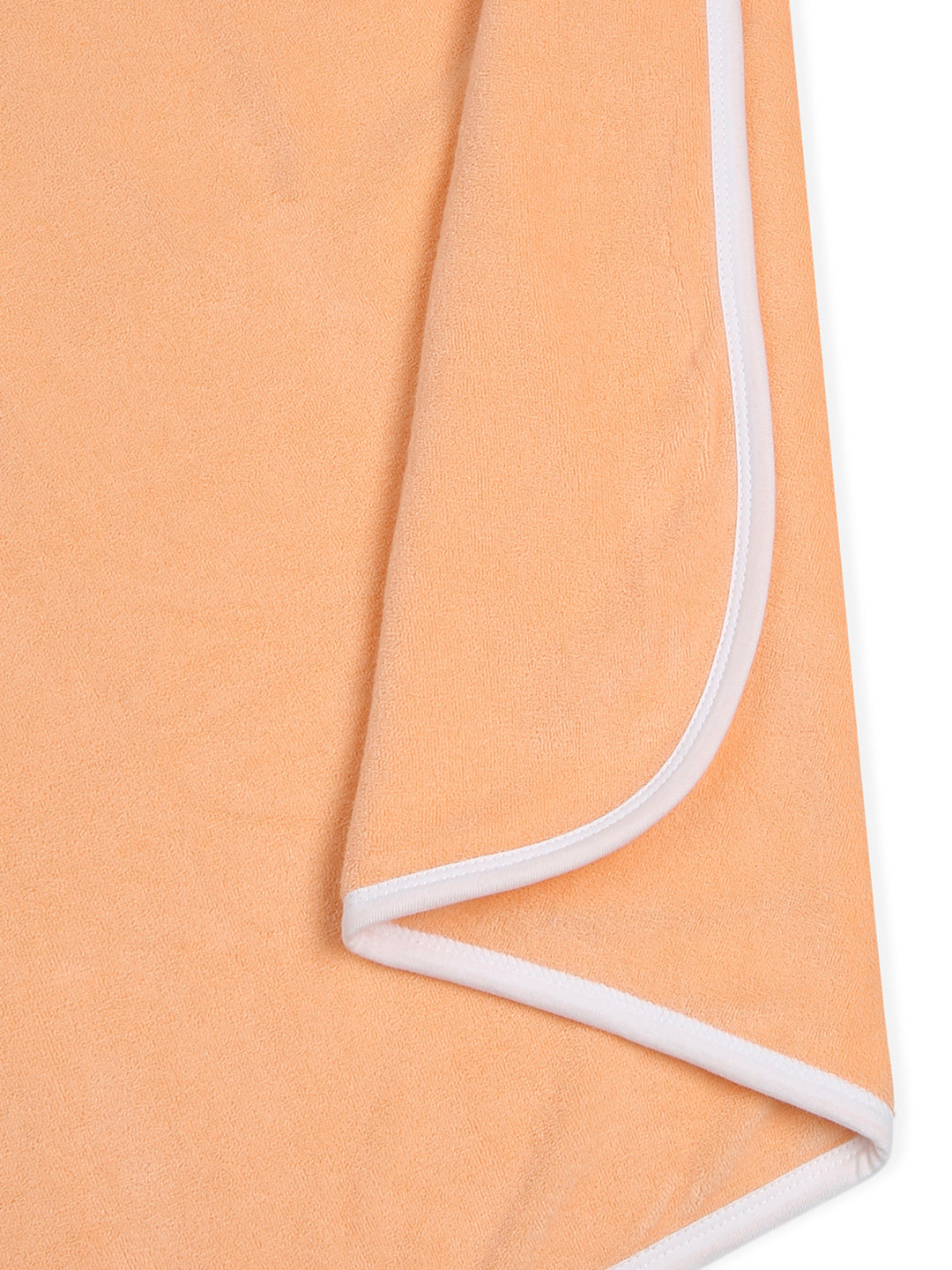 Premium Hooded Towels Miss Marigold Embroidery Solid Pattern - Tropical Peach