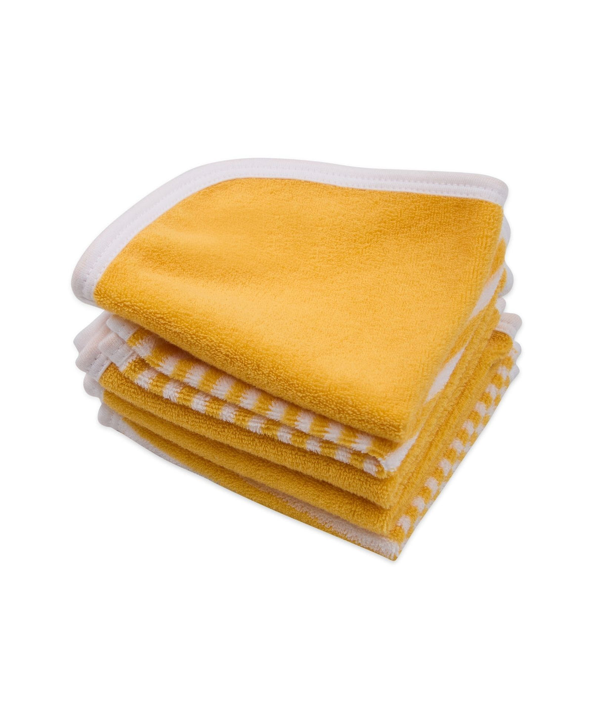 Premium Baby Washcloths – Pack of 5, 100% Cotton Terry, Ultra Soft & Absorbent (Samoan Sun)