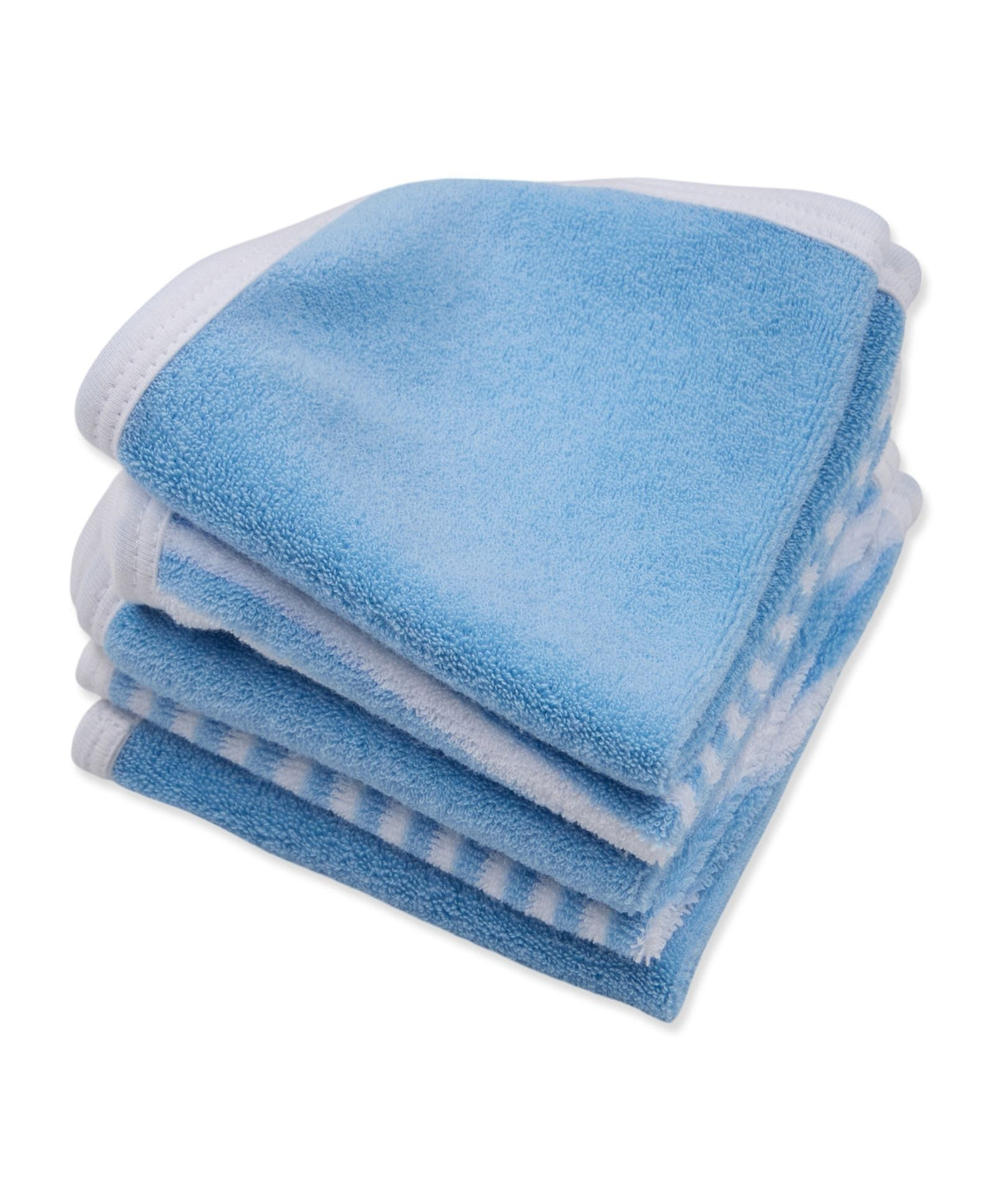 Premium Baby Washcloths – Pack of 5, 100% Cotton Terry, Ultra Soft & Absorbent (Blue Bell)