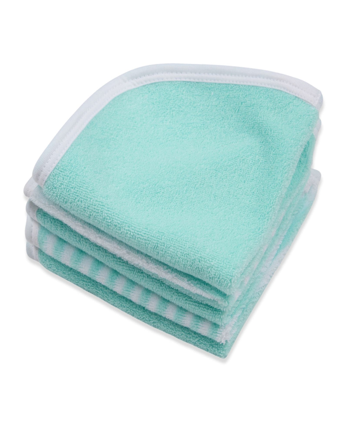 Premium Baby Washcloths – Pack of 5, 100% Cotton Terry, Ultra Soft & Absorbent (Blue Tint)