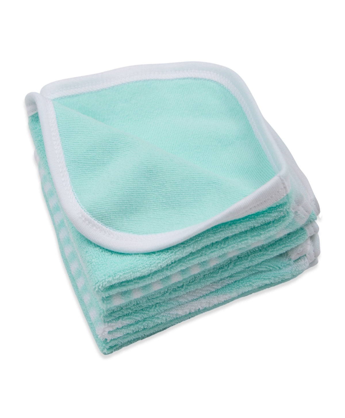 Premium Baby Washcloths – Pack of 5, 100% Cotton Terry, Ultra Soft & Absorbent (Blue Tint)