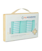 Premium Baby Washcloths – Pack of 5, 100% Cotton Terry, Ultra Soft & Absorbent (Blue Tint)