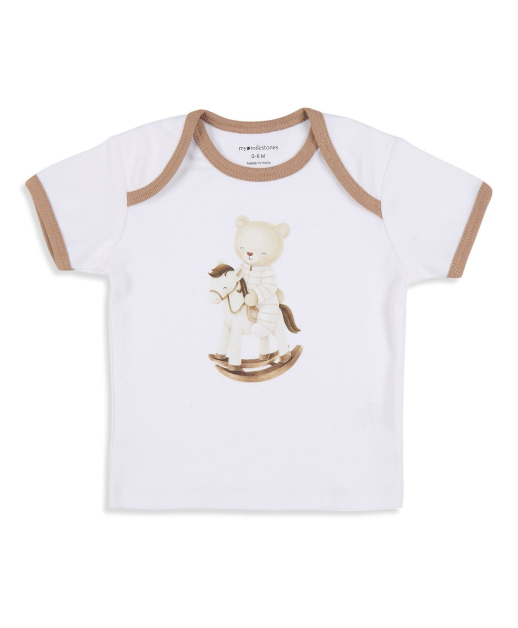 Infant Essentials Gift Set Short Sleeves Fawn - 8 Pieces