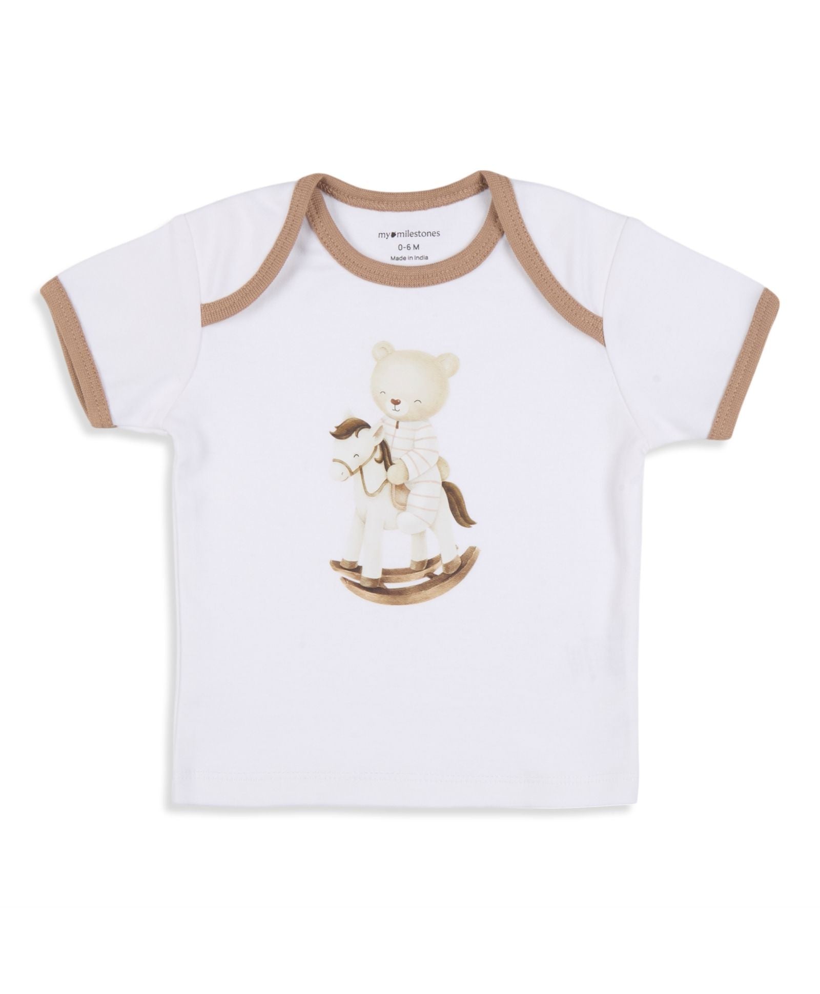Infant Essentials Gift Set Short Sleeves Fawn - 8 Pieces