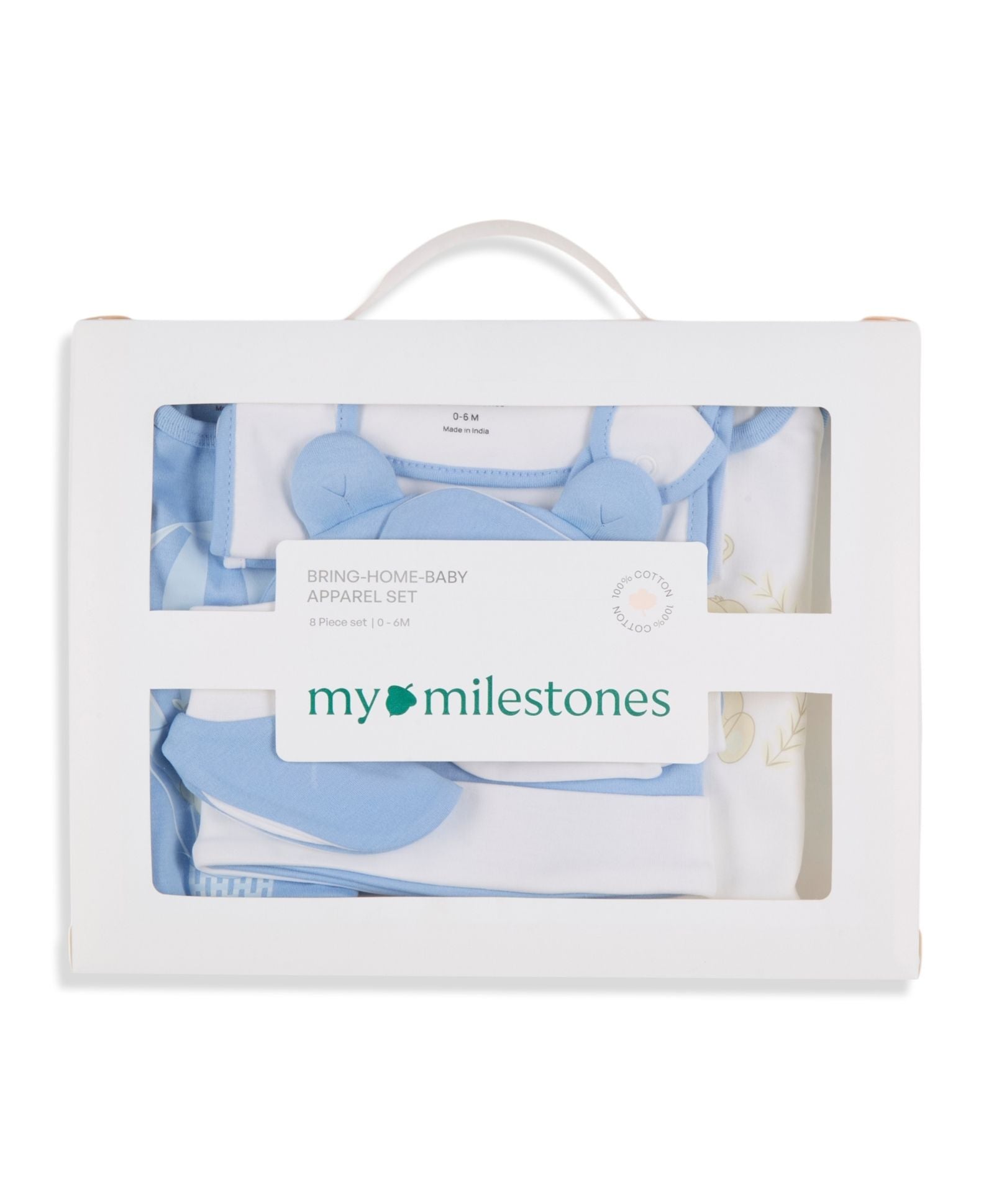 Infant Essentials Gift Set Full Sleeves Blue Bell - 8 Pieces
