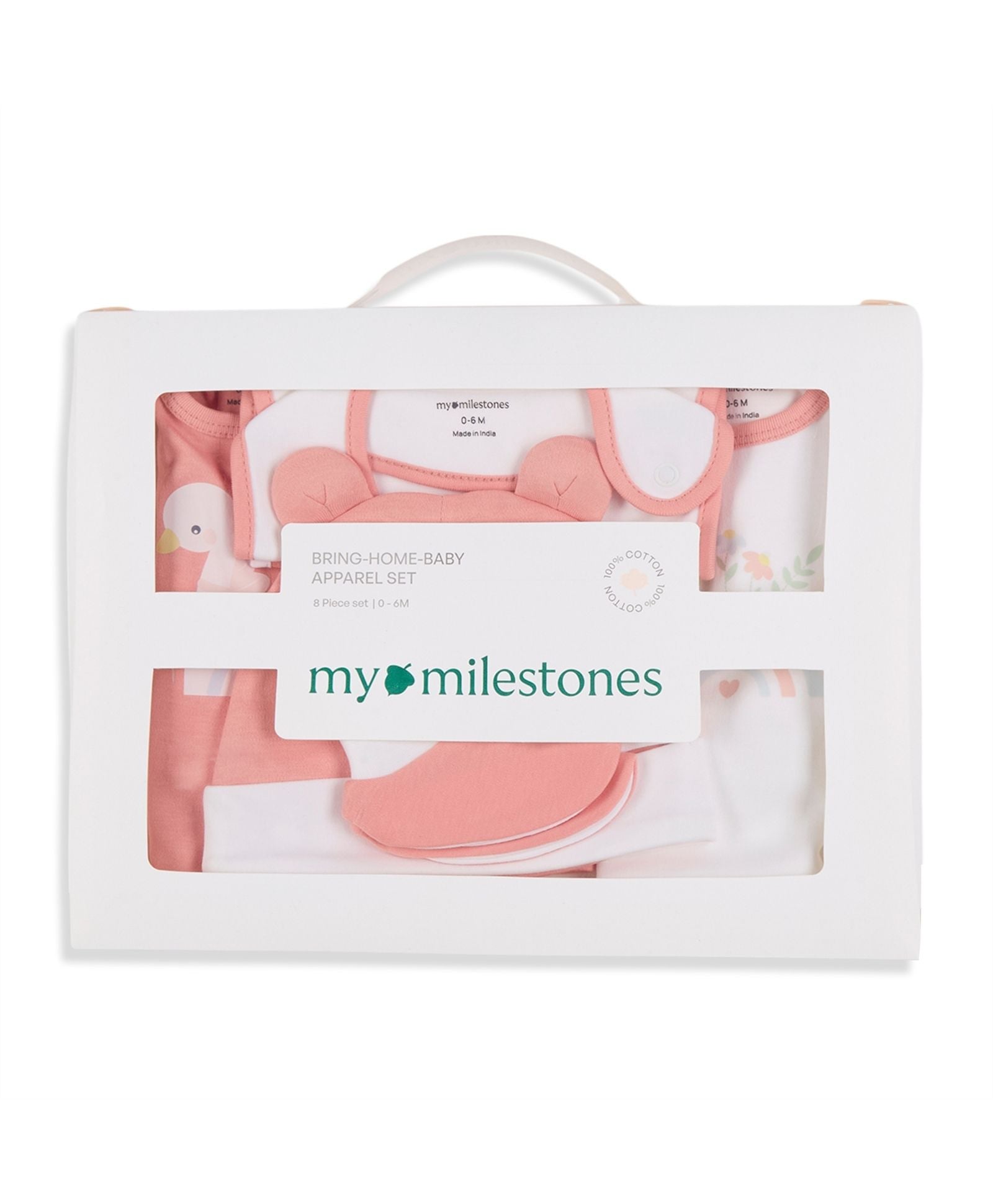 Infant Essentials Gift Set Full Sleeves Peach - 8 Pieces
