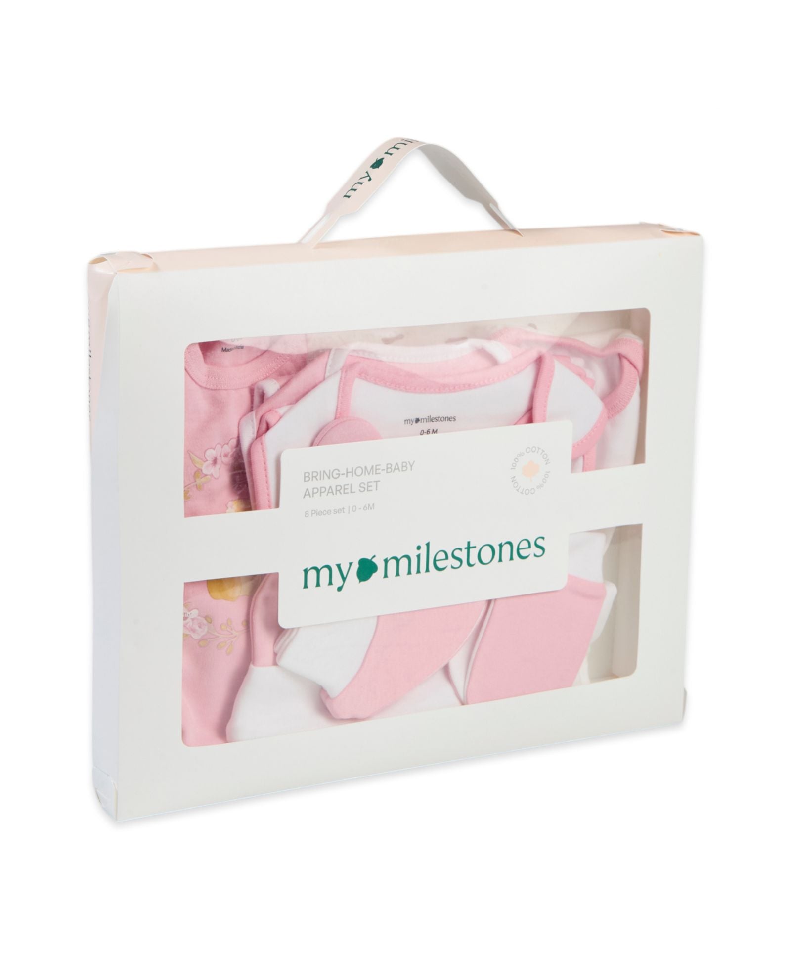 Infant Essentials Gift Set Full Sleeves Parfait Pink - 8 Pieces