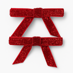 Red Glitter bows Hairclips