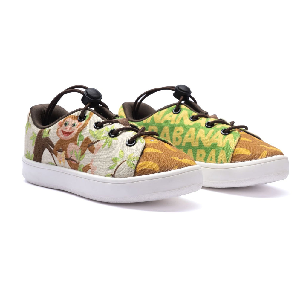 Kids Monkey Sneakers | Fancy & Comfortable Corded Shoes with Velcro