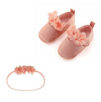 Pink blossom prewalker & Pink flower headband