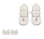 White butterfly ballerina & butterfly clips