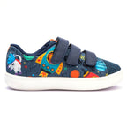 Kids Space Straps Sneakers | Cosmic-Themed Low-Top Shoes with Velcro | Lightweight & Anti-Skid Sneakers for Kids