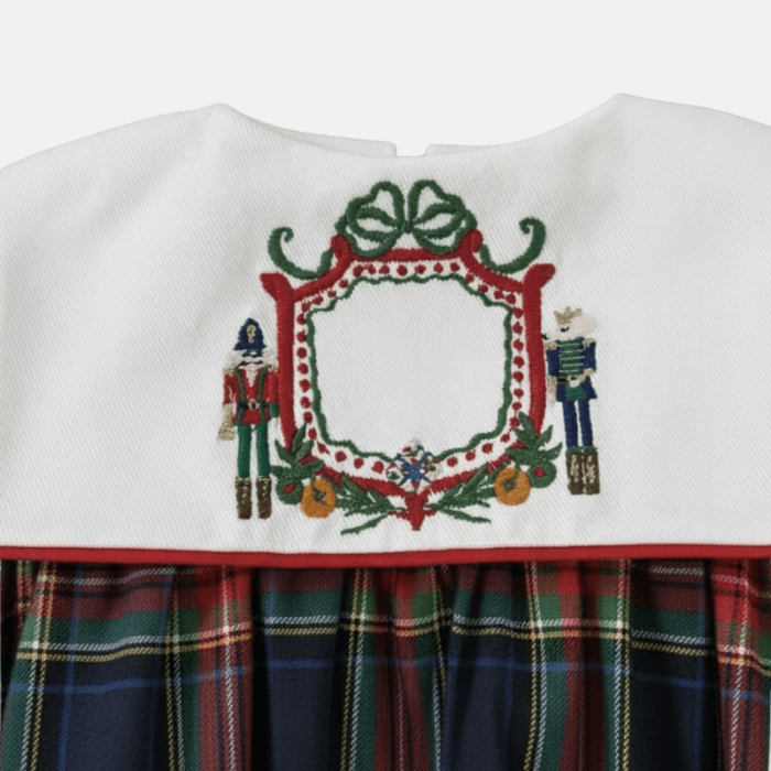 Blue Plaid Nutcracker Romper