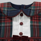 Blue Plaid Pintuck Romper