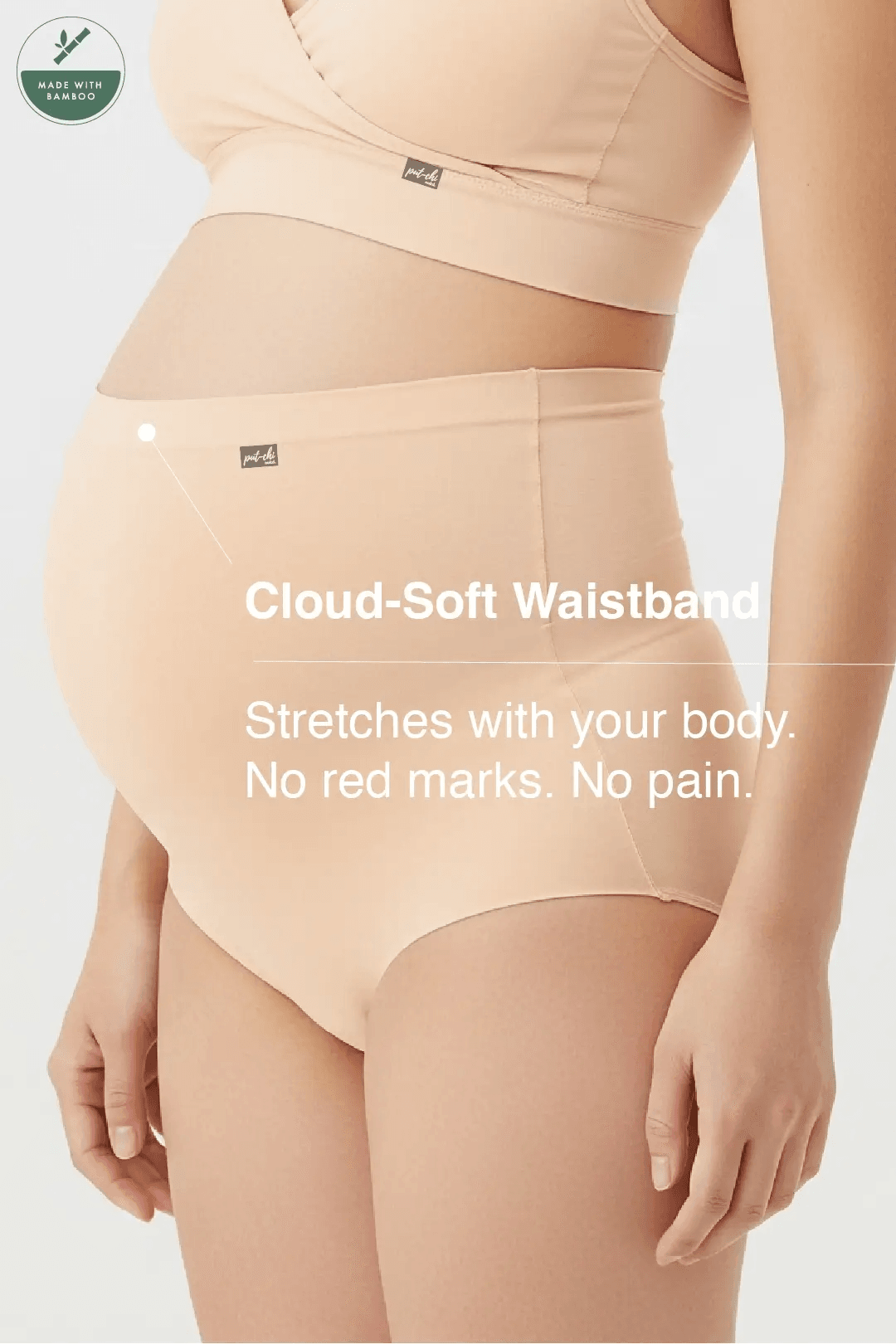 Putchi Pregnancy Bump Support Underwear - Skin
