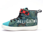 Kids Alligator Hi-Top Sneakers | Bold Corded Shoes with Lace-Up Closure | Stylish & Anti-Skid Sneakers for Kids