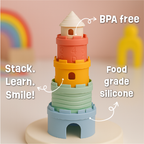 Silicone Castle Stacker for Beach Time, bath time fun and imaginative play