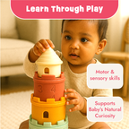 Silicone Castle Stacker for Beach Time, bath time fun and imaginative play