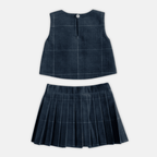 Corduroy Pleated Skirt Set