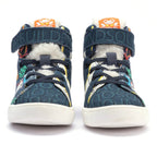 Kids Space Hi-Top Sneakers | Cosmic-Themed Quilted Lace-Up Shoes | Lightweight & Anti-Skid Sneakers for Kids