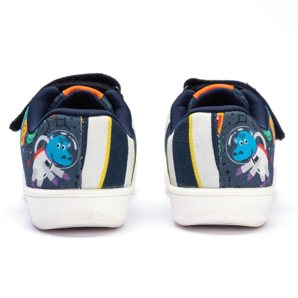 Kids Space Straps Sneakers | Cosmic-Themed Low-Top Shoes with Velcro | Lightweight & Anti-Skid Sneakers for Kids