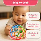 Grippy O-ball for early grasping by infants