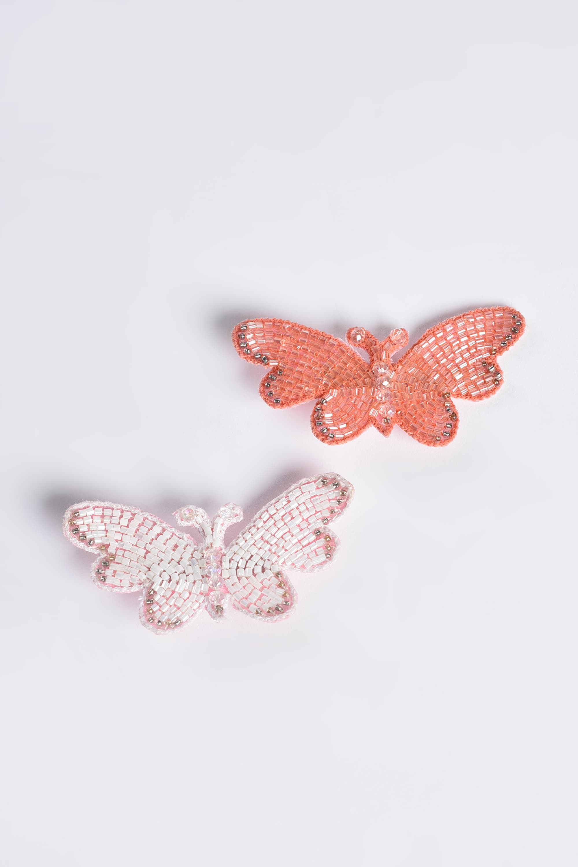 FlutterTales – Butterfly Hair Pins, White  (Set of 2)