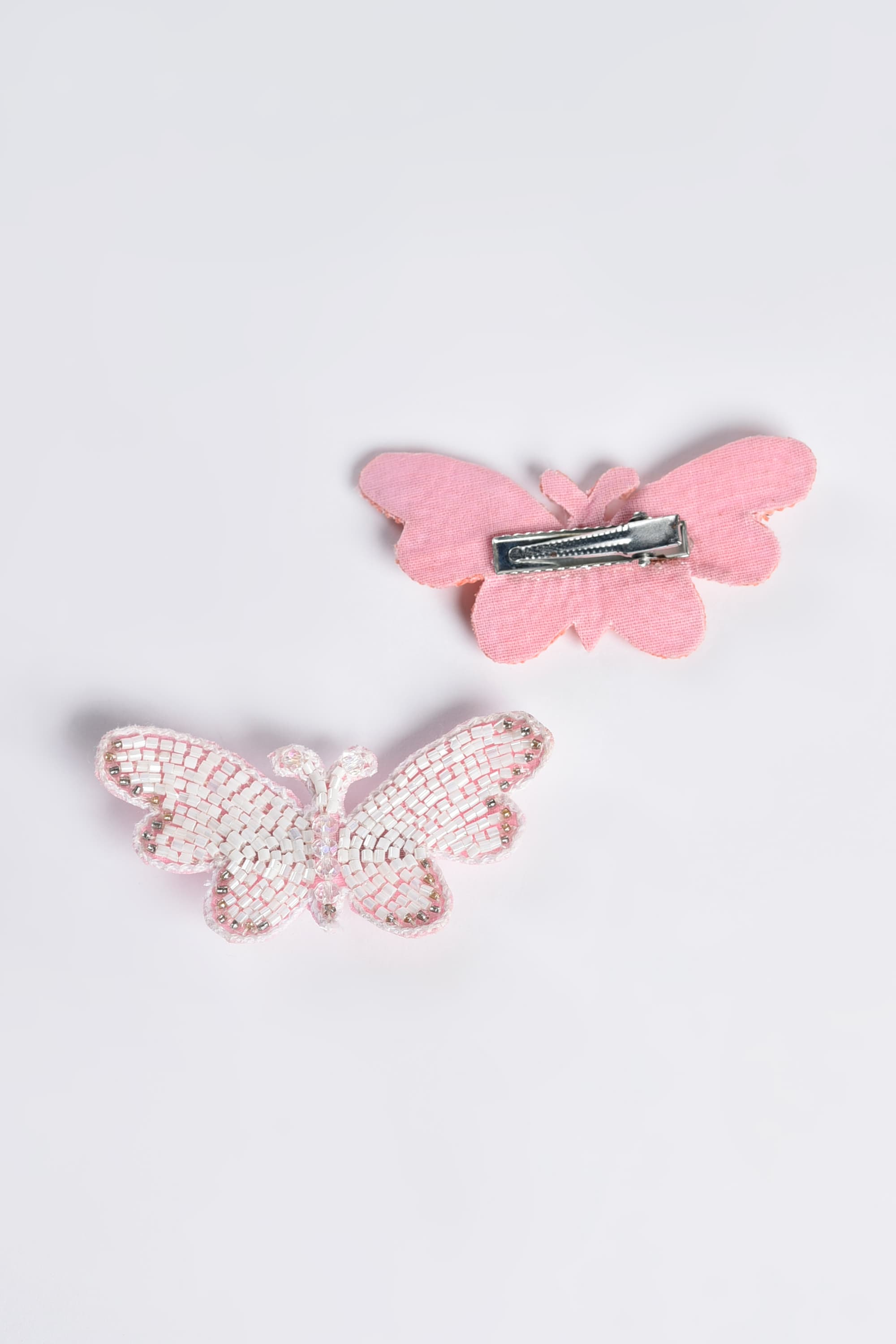 FlutterTales – Butterfly Hair Pins, White  (Set of 2)